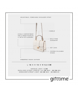 Borsa Donna Label Rose JAQUELINE Bianco