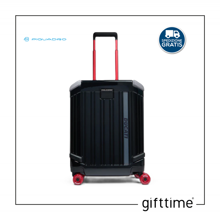 Trolley da cabina rigido 4 ruote Piquadro x Ducati BV4425POPD Nero Trolley da cabina rigido 4 ruote Piquadro x Ducati BV4425POPD Nero