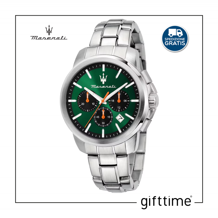 Orologio Uomo Maserati Successo Verde R8873621043 Orologio Uomo Maserati Successo Verde R8873621043