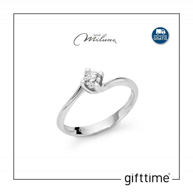 Anello Miluna Solitario Diamanti LID5180-025G7