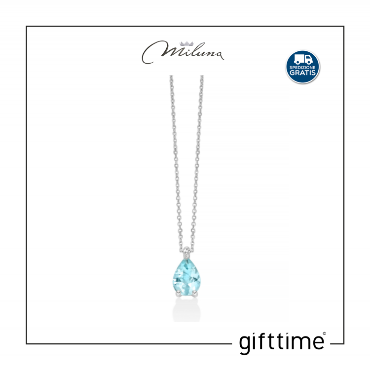 Collana Donna Miluna CLD5368 Acquamarina oro 750