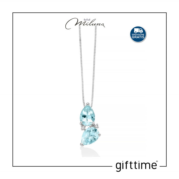 Collana Donna Miluna CLD5321 Acquamarina oro 750