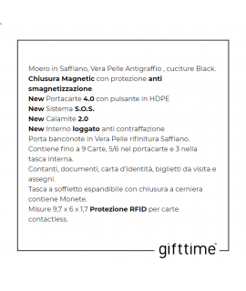 Portacarte Moero Portafoglio Pro Saffiano Blue Shock Zip